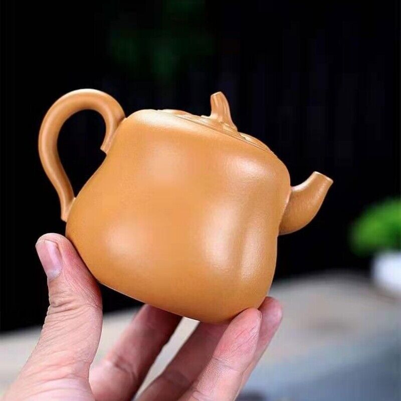 Chinese yixing zisha duan clay tea pot marked calabash design pot teapot
