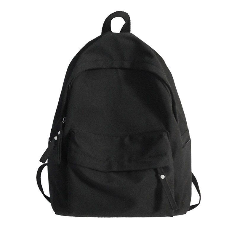 Solid Color Backpack Waterproof Nylon School Traveling Shoulder Bags 29*14*38 CM