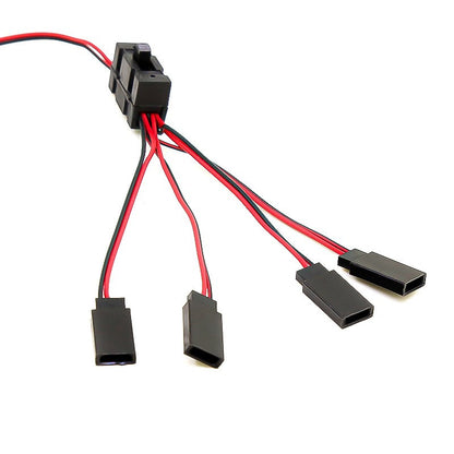 4-Way LED Cable On/Off Controller Switch Y Wire for 1/10 TRX-4 SCX10 RC Crawler