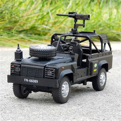 1:32 Land Rover Defender Reconnaissance Diecast Model Car Military Vehicle Toy