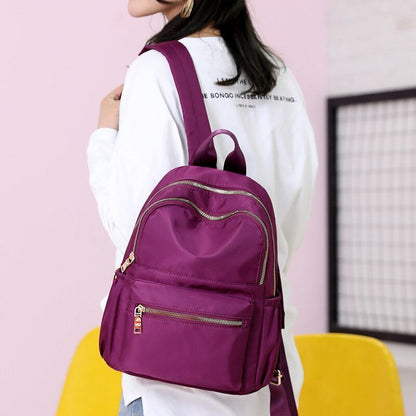 Casual Oxford Women Backpack Black Waterproof Nylon School Bags Fashion Travel
