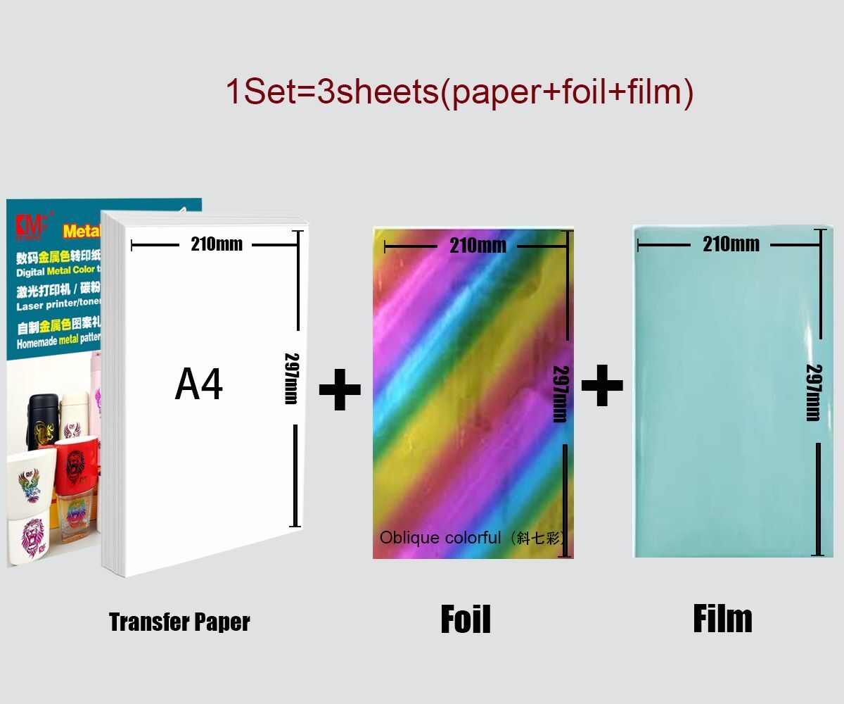 Water Transfers Decal 3Pcs Printable Laser Hot Stamping Paper Image Mug Stickers