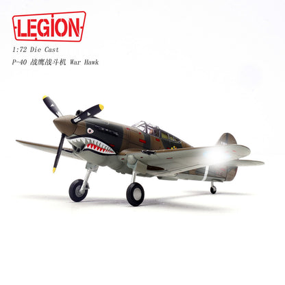 1:72 LEGION P-40C(Hawk 81A-2) #7 Fighter Plane Diecast Military Aircraft Model