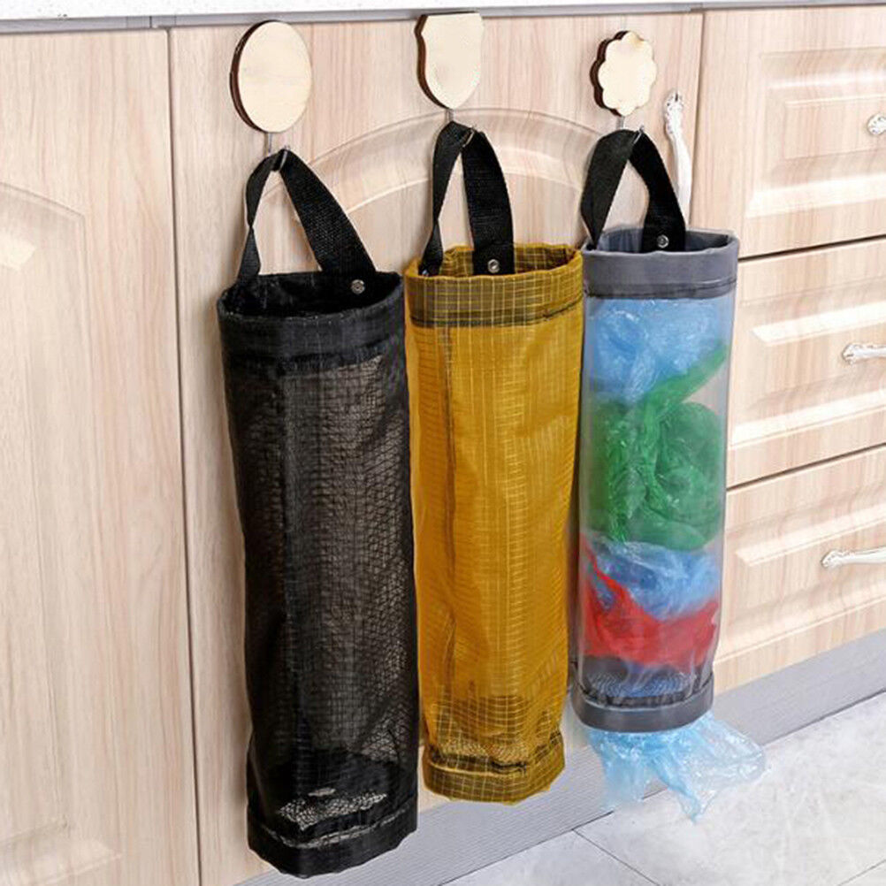 Grocery bags holder wall mount storage dispenser plastic kitchen organizer P-ca