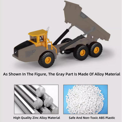 13.5cm Diecast Alloy 1/87 Scale Mining Dumper Truck Vehicle Model Decor