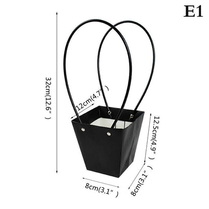 Portable Flower Box Waterproof Paper Handy Bag Kraft Handbag Party Gift Box