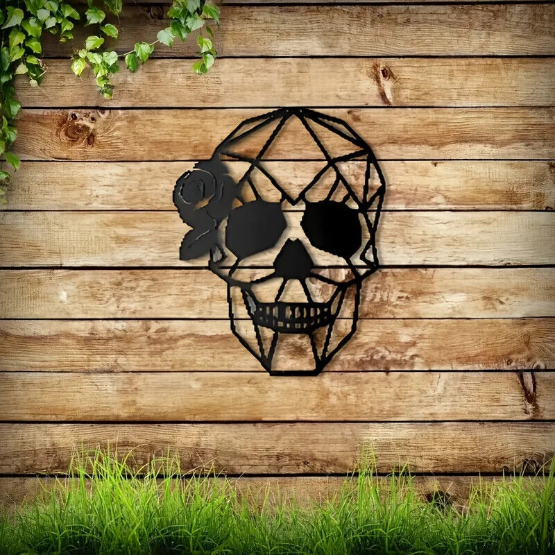 Skull Art Wall Decor Metal Wall Decor Halloween Decor, Decor Modern Art
