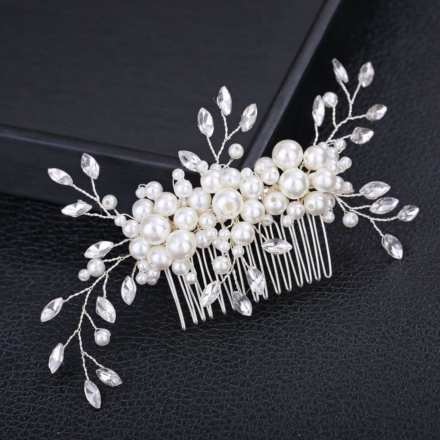 Women Hair Combs Korean Fashion Pearl Handmade Hairpins Clip DIY Styling Jewelry