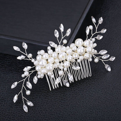 Women Hair Combs Korean Fashion Pearl Handmade Hairpins Clip DIY Styling Jewelry
