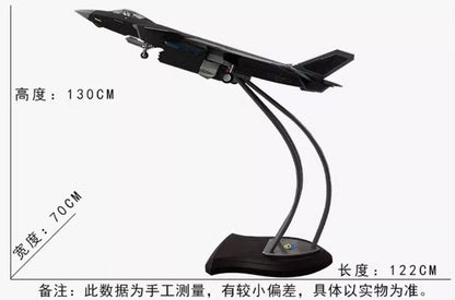 1:18 122CM CHINA J-20 Stealth Fighter Plane Army Diecast Military Aircraft Model