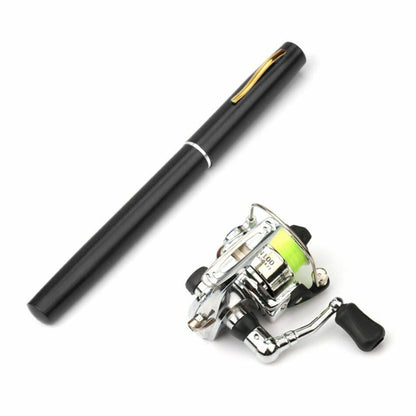 Fishing Rod Reel Pen 1M / 1.4M Pocket Collapsible Combo Mini Kit 7 Colors Shape