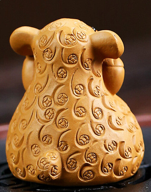 One Sheep Handmade Tea Pet Mascot Wealth Bring Tea Play Yixing Zisha Ornament