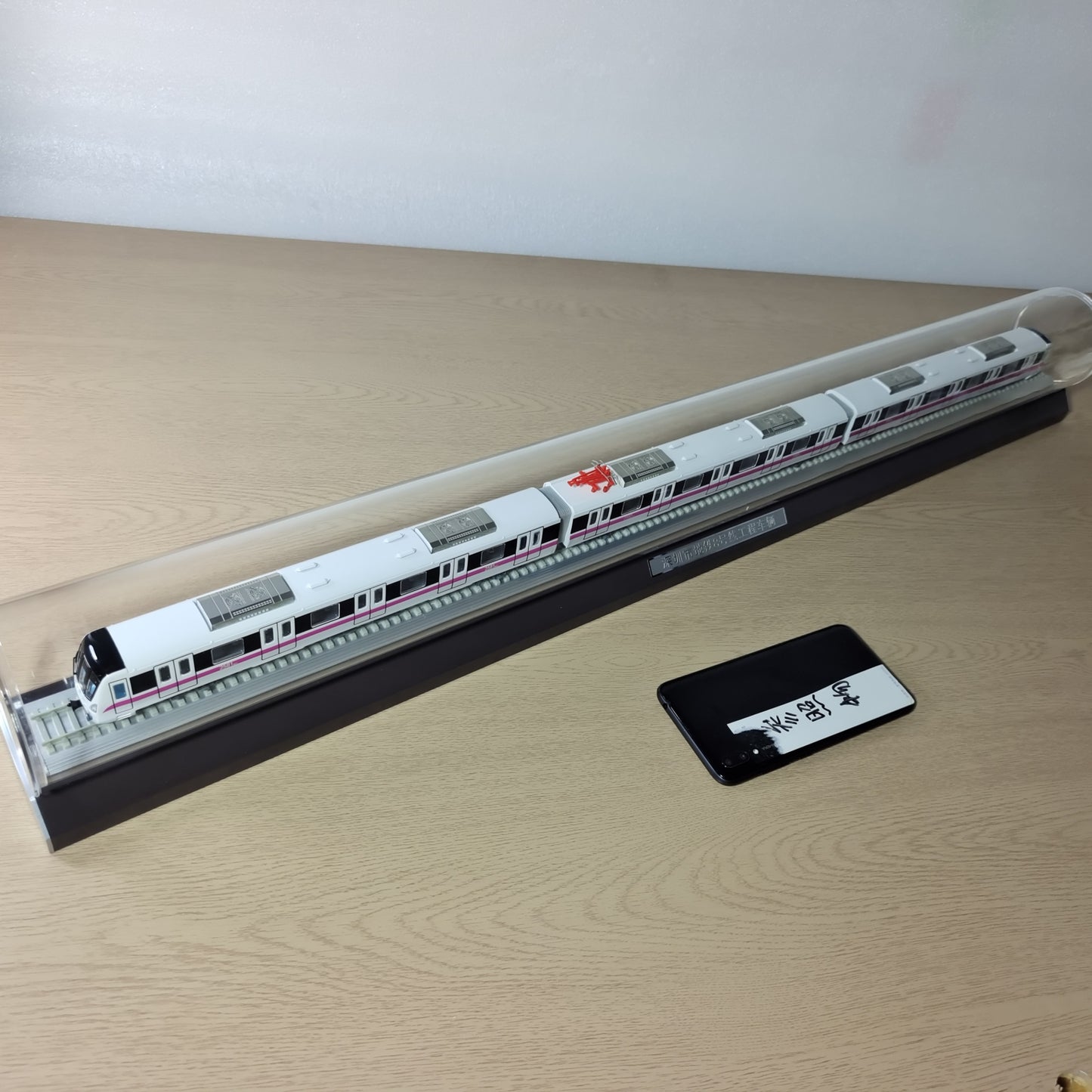 1:87 90CM Shenzhou Metro Line 8 Subway Passenger Car Train Diecast Model