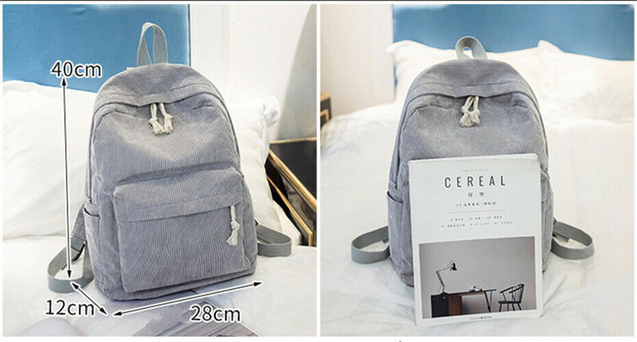 Lady Campus Student Rucksack Girl's Velour Backpack Schoolbag Knapsack Backpacks