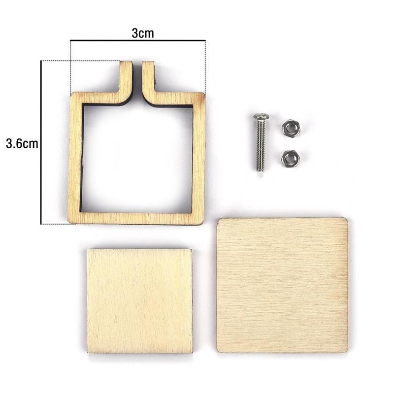 Mini Embroidery Hoop Wooden Ring DIY Cross Stitch Needle Frame Craft Sewing Tool