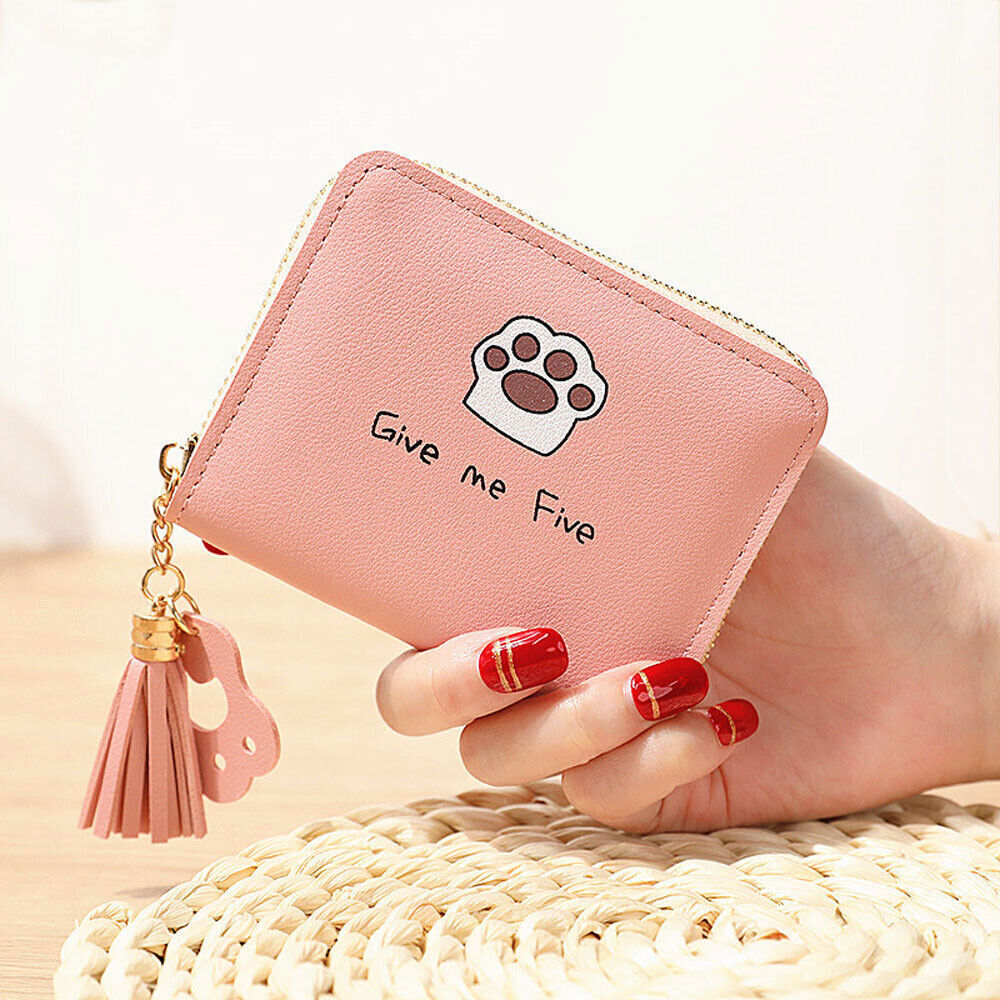 Fashion Small Women Zipper Wallet Leather Coin Bag Credit Card Mini Purse Clutch