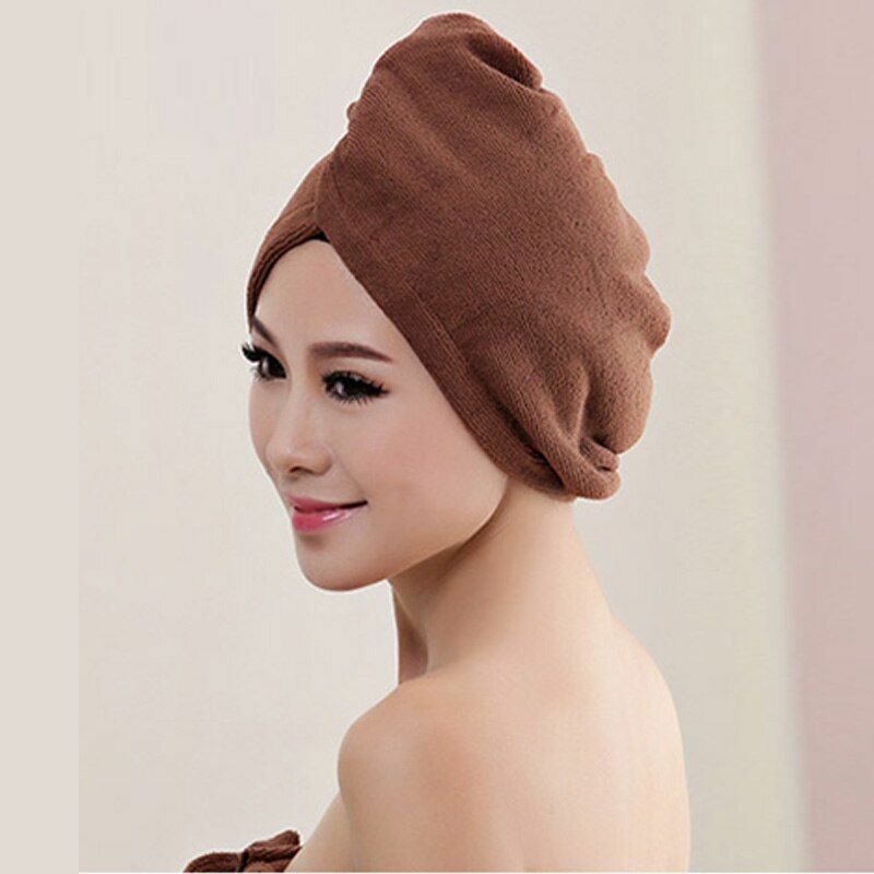 Hair Drying Wrap Microfibre Women Towel Quick Hat Cap Turban Head Bathing Tools
