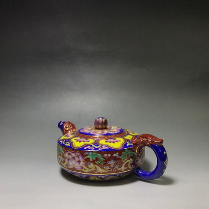 Chinese Yixing Zisha Clay Handmade Exquisite Teapot （玉碧如意 底款：潘力）