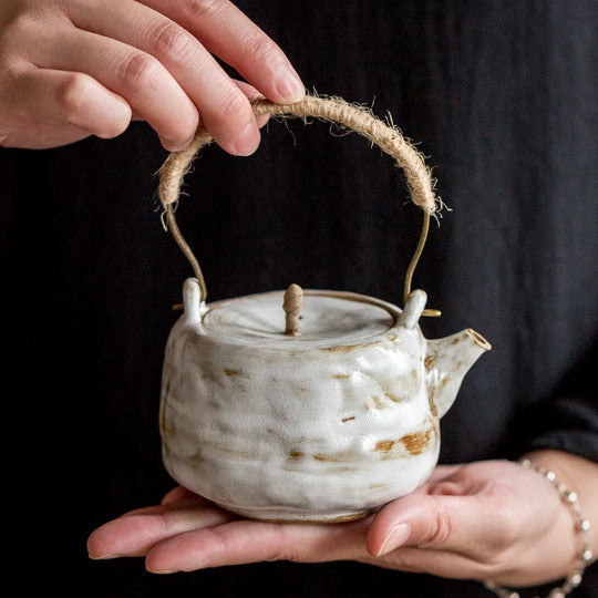 White Ceramic Teapot Chinese Tea Pot 240ml