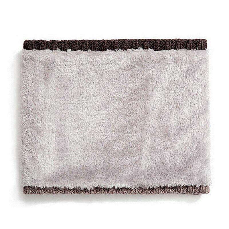 Winter Hiking Scarf Bandana Mask Cashmere Knitted Neck Warmer Face Fleece Shawl