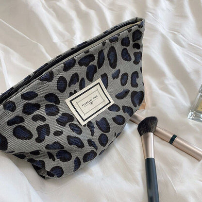 Corduroy Plaid Flower Cosmetic Lipstick Case Travel Makeup Bag 17*10*7/25*18*5CM