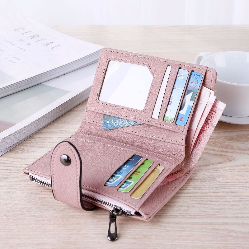 Wallet Simple Retro Rivets Short Wallet Coin Purse Card Holders Handbag Vintage