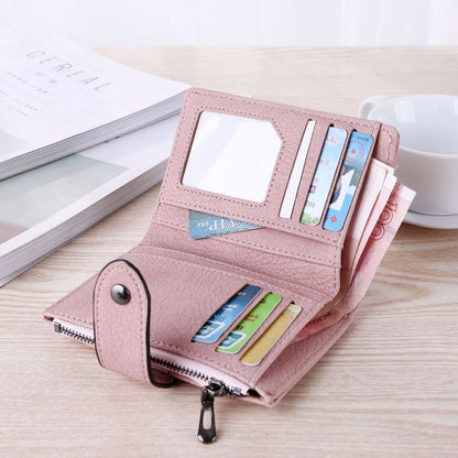 Wallet Simple Retro Rivets Short Wallet Coin Purse Card Holders Handbag Vintage