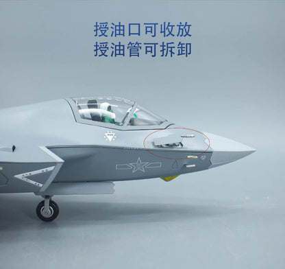 1:35 42CM AVIC J-35A Stealth Fighter Jet Plane Diecast Military Aircraft Model