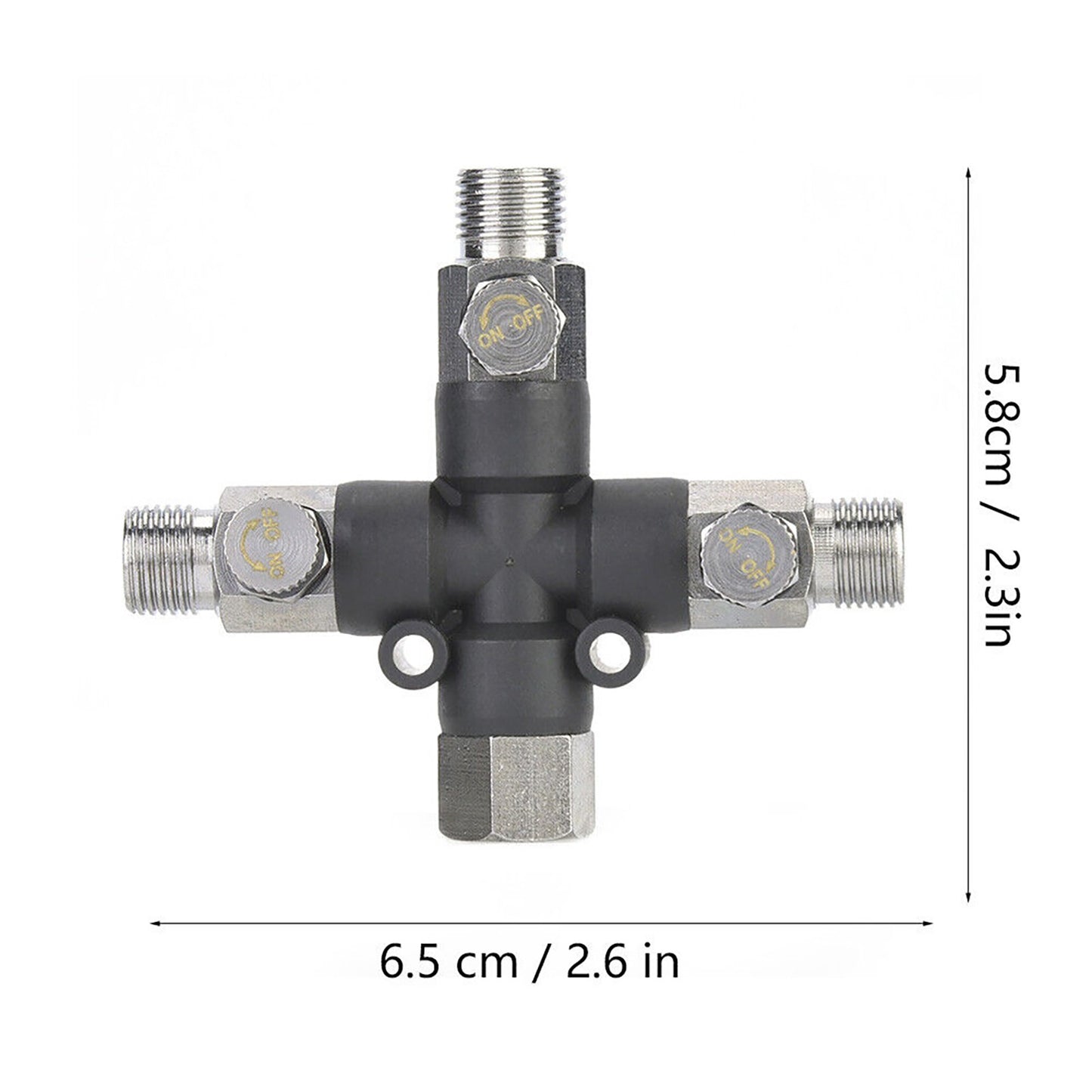 3 in1 1/8 Three Way Adjustable Air Hose Splitter Airbrush Connecting Accessories