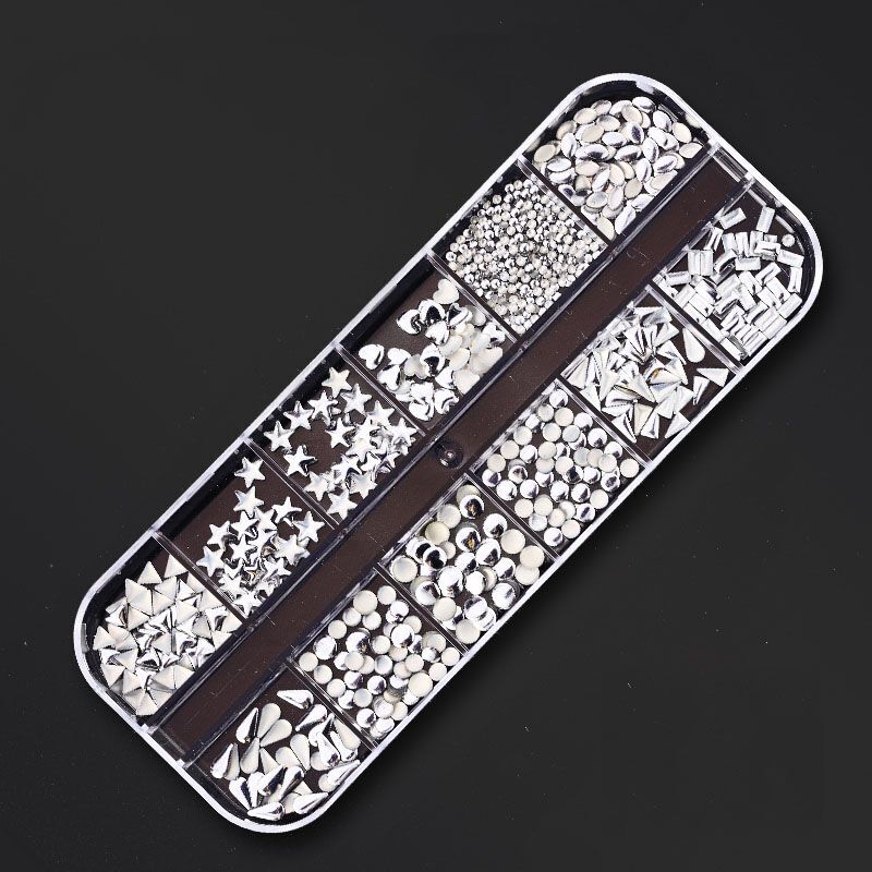 Nail Art Decor 12Design Box 3D Irregular Abalone Seashell Fragment Flakes Charms
