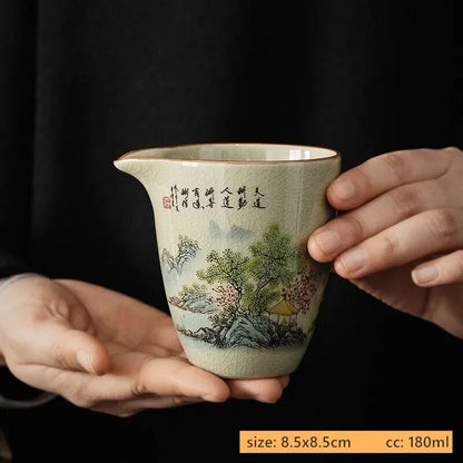 Ceramic Teacup Handmade Gaiwan Chinese Tea Tureen Tea Cups Tea Set Cover Bowl