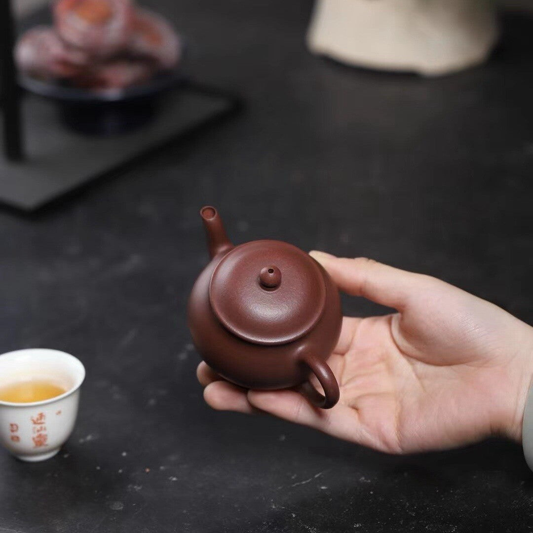 110cc Eggshell Yixing Zisha Purple Clay Huanglong Mountains Zini Handmade Teapot