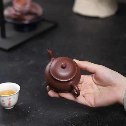110cc Eggshell Yixing Zisha Purple Clay Huanglong Mountains Zini Handmade Teapot