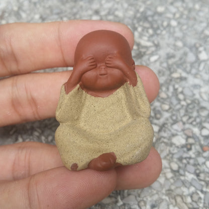 Decompression Tea Pet Yixing Zisha Mini Tea Play Handmade Craft Creative Monk