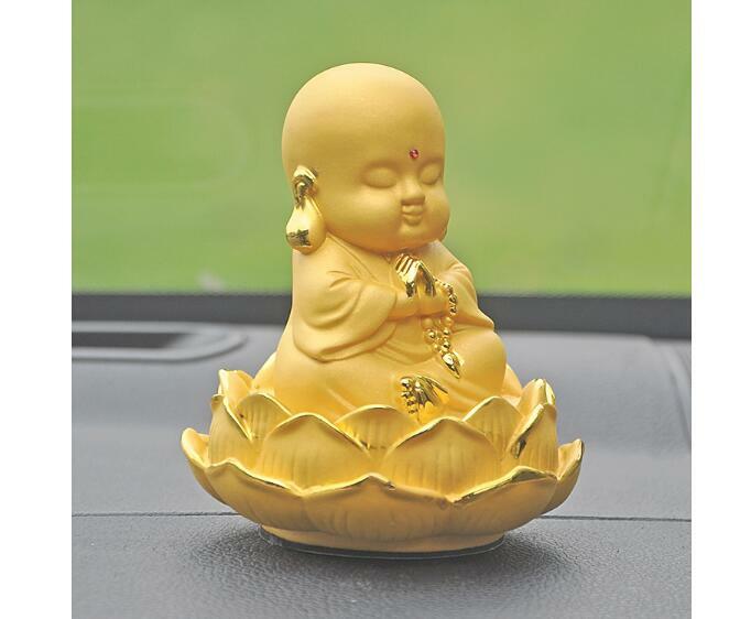 11cm New Feng Shui Golden Buddha Statue Luck Money Buddha Sculpture Decor