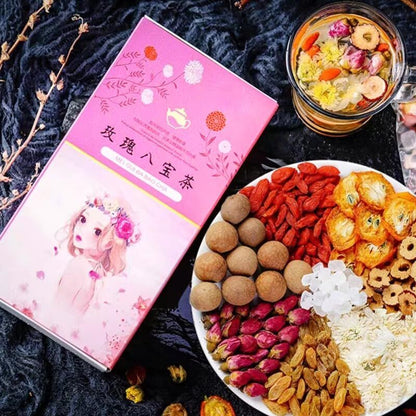 15 Pcs Natural Babao Tea Includes Longan Rose Jujube Herbal Tea Beauty Skin 180g