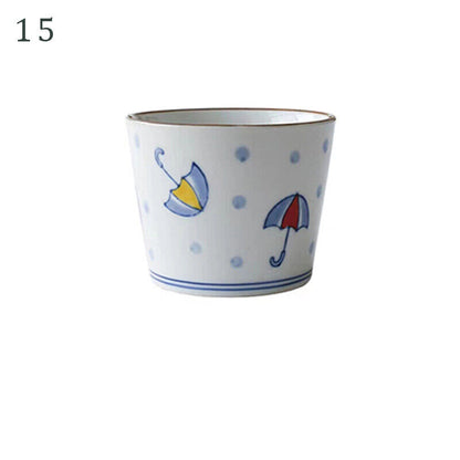 Japanese Style Ceramic Tableware Straight Cup Porcelain Tea Cup Sake Mug GIft