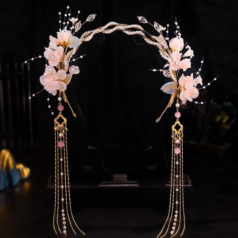 Exquisitely Chinese Ancient Princess Hair Crown Tassel Hairpin Hanfu Accessories