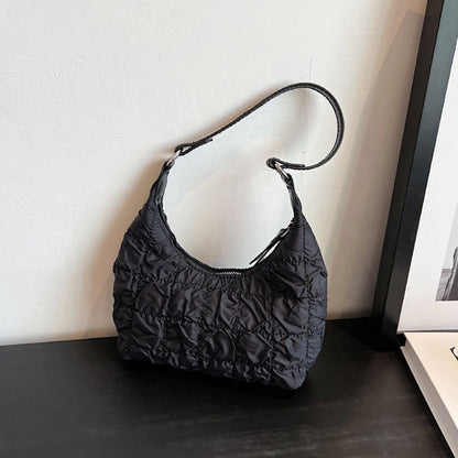 Shoulder Bag Stitching Embroidery Pillow Crossbody Bag Large Nylon Waterproof