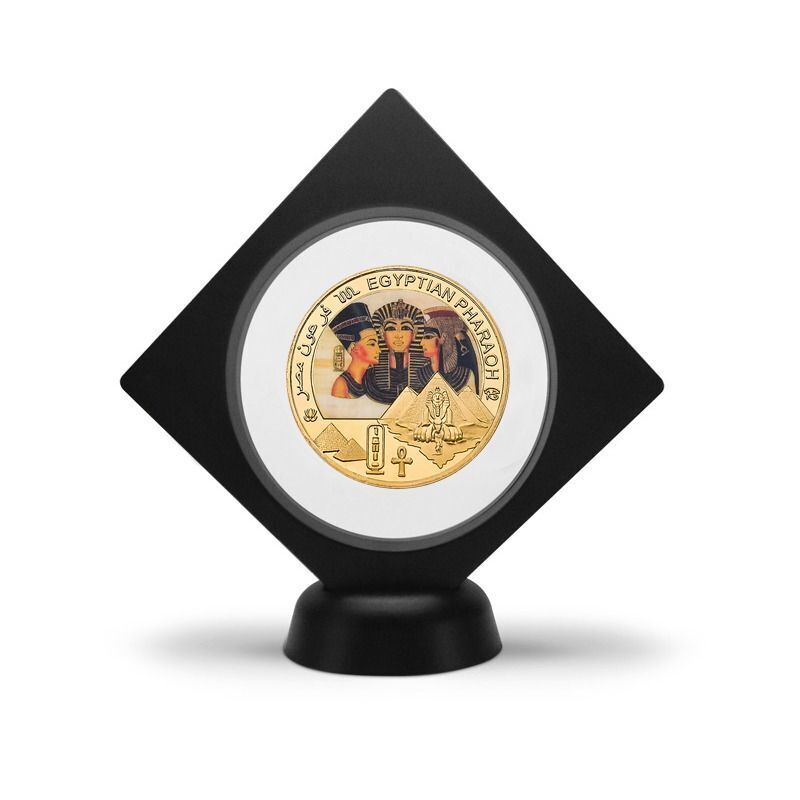 Commemorative Challenge Coins Egyptian Pharaoh Gold Plated Craft Souvenir 1.57in