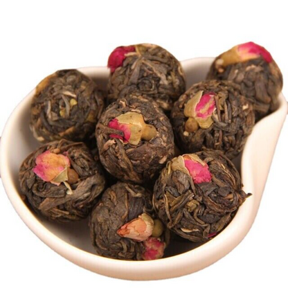 500g Herbal Tea Handmade FlowerRose Tea Chinese Ancient Tree Puer Tea Green Food