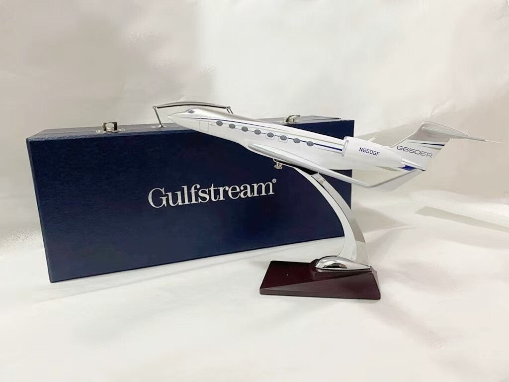 1:100 31CM Gulfstream G650ER NG50GF Business Jet Plane Resin Aircrarft Model