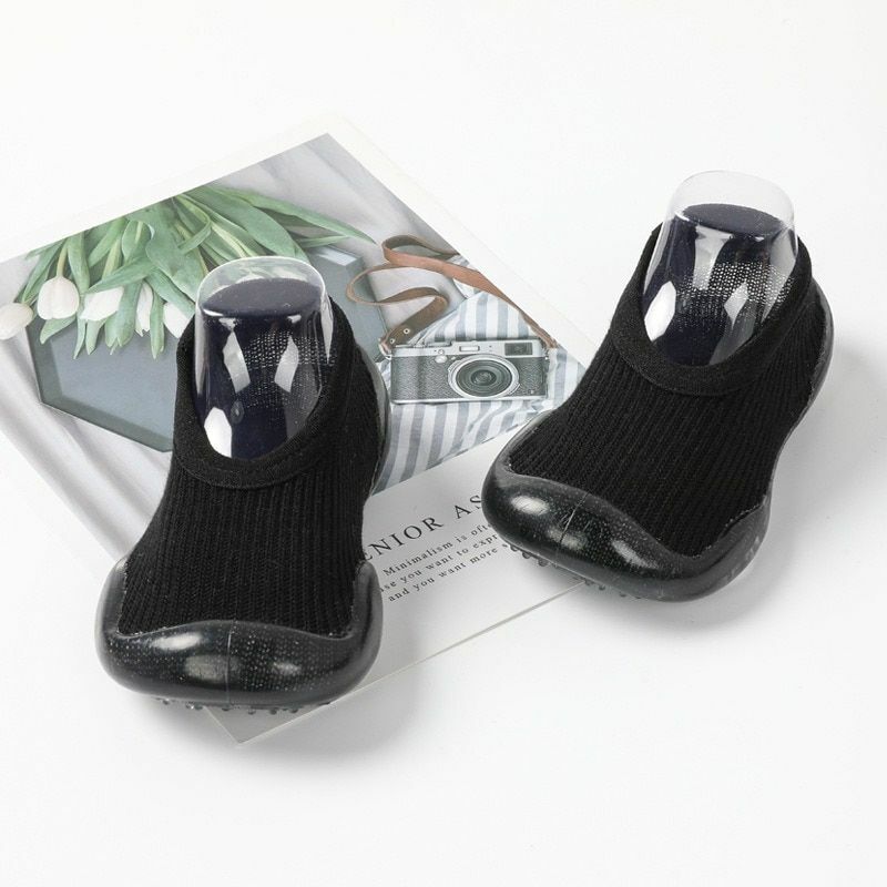 Sock Shoes Baby Boys Girls Autumn Non-slip Floor Kids Soft Rubber Toddler Knit