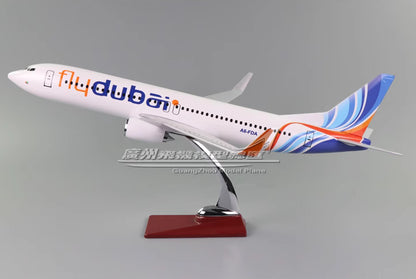 48CM Flydubai BOEING 737-800 A6-FDA Passenger Airplane Resin Aircraft Model