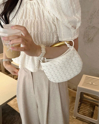 New woven bags senior sense of handbag dumpling bag shoulder crossbody bag