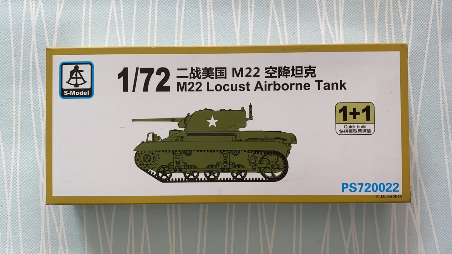 S-Model PS720022 1/72 M22 Locust Airborne Tank 1+1 Plastic Model Kit