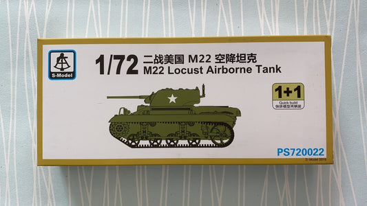 S-Model PS720022 1/72 M22 Locust Airborne Tank 1+1 Plastic Model Kit