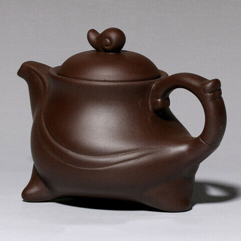200ml Chinese Yixing Purple Clay Teapot Handmade Snail Design TeaPot Tea Set