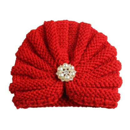 Baby Hat Knitted Winter Girls Bonnet Beanie Turban Newborn Cap Boys Accessories