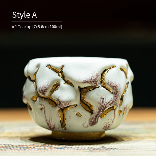 Novelty Ceramic Tea Cup Shinoyaki Teacup
